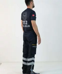 112 V Yaka Dry Touch Tişört