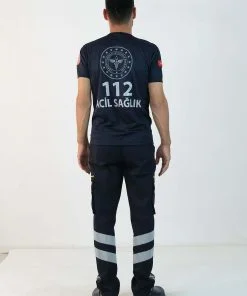 112 V Yaka Dry Touch Tişört