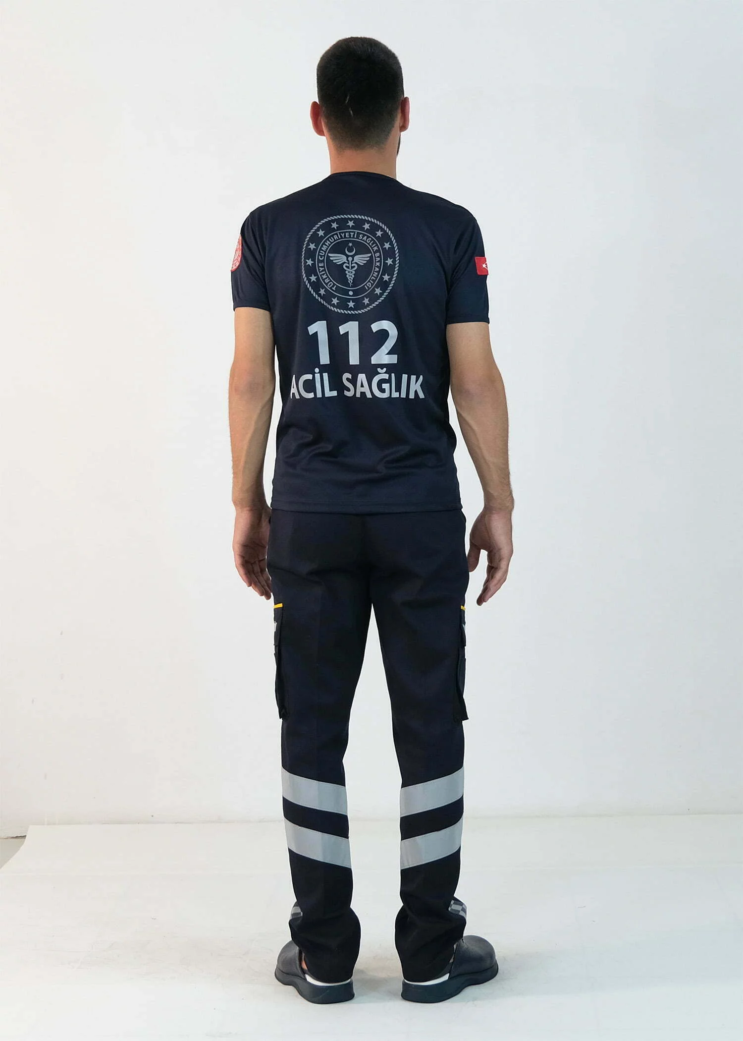 112 V Yaka Dry Touch Tişört