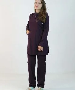 Likralı Scrubs Tesettür Takım