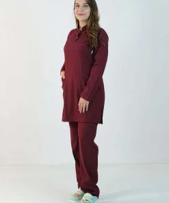 Likralı Scrubs Tesettür Takım