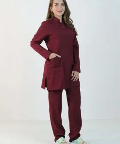 Likralı Scrubs Tesettür Takım