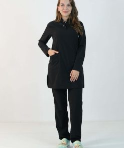 Likralı Scrubs Tesettür Takım