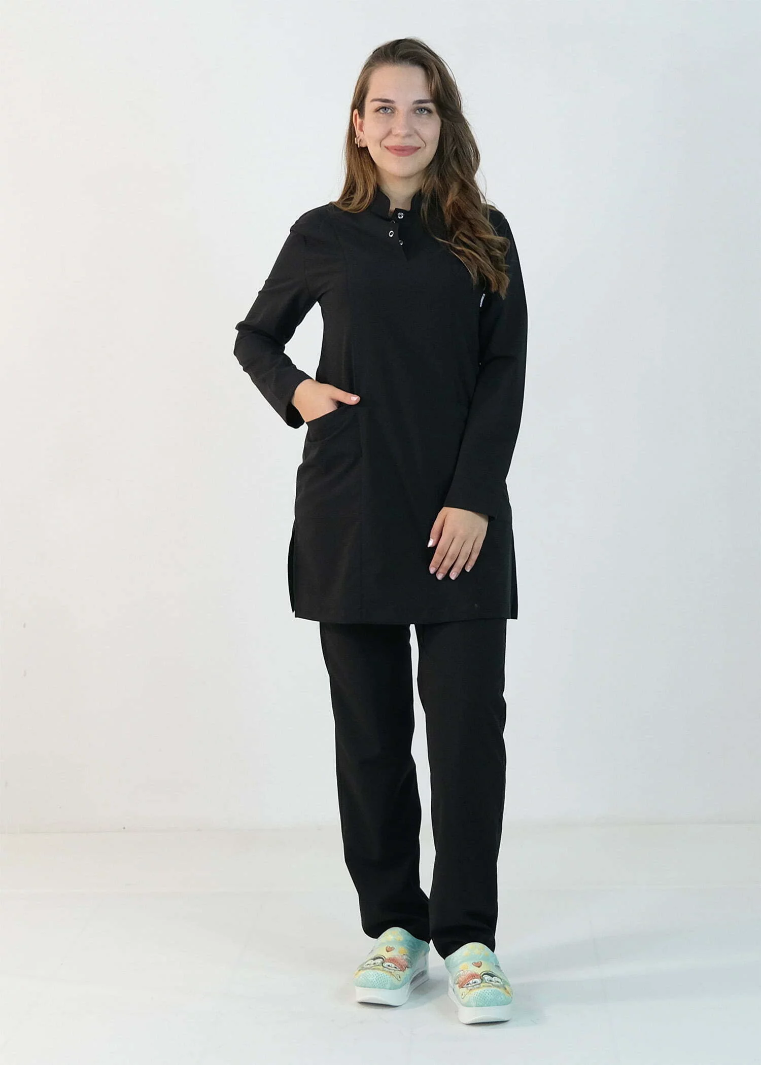 Likralı Scrubs Tesettür Takım