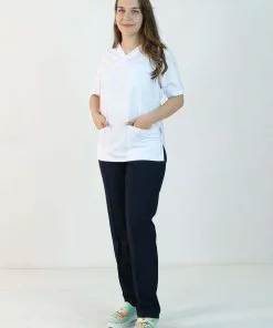 Alpaka Scrubs Tek Üst (Zarf Yaka)