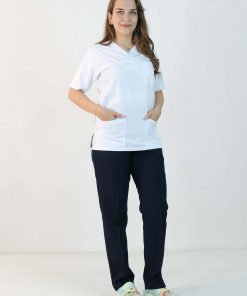 Alpaka Scrubs Tek Üst (Zarf Yaka)