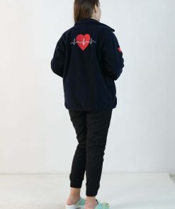 Kalp Ritimli Polar Ceket