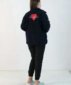 Kalp Ritimli Polar Ceket