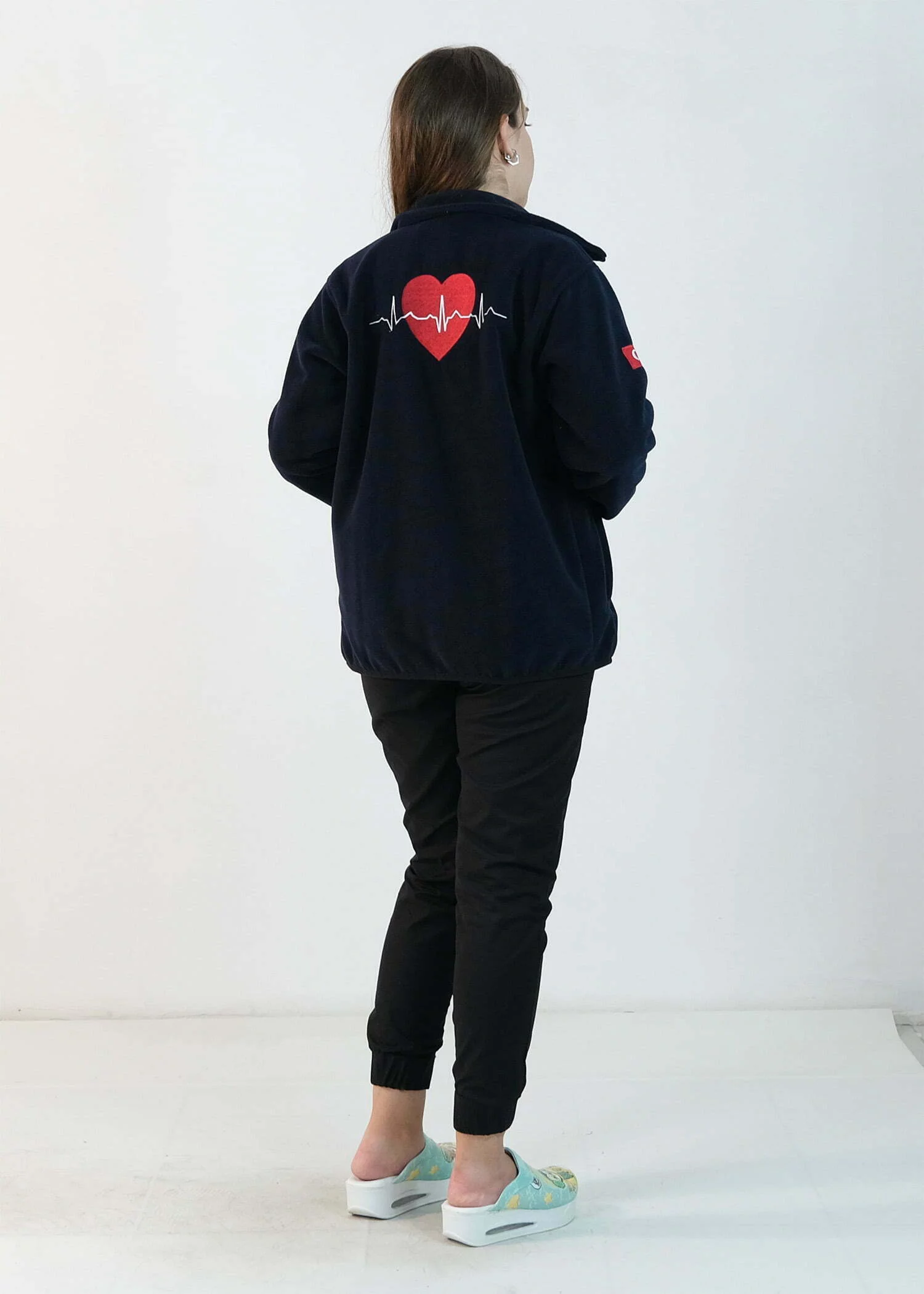 Kalp Ritimli Polar Ceket