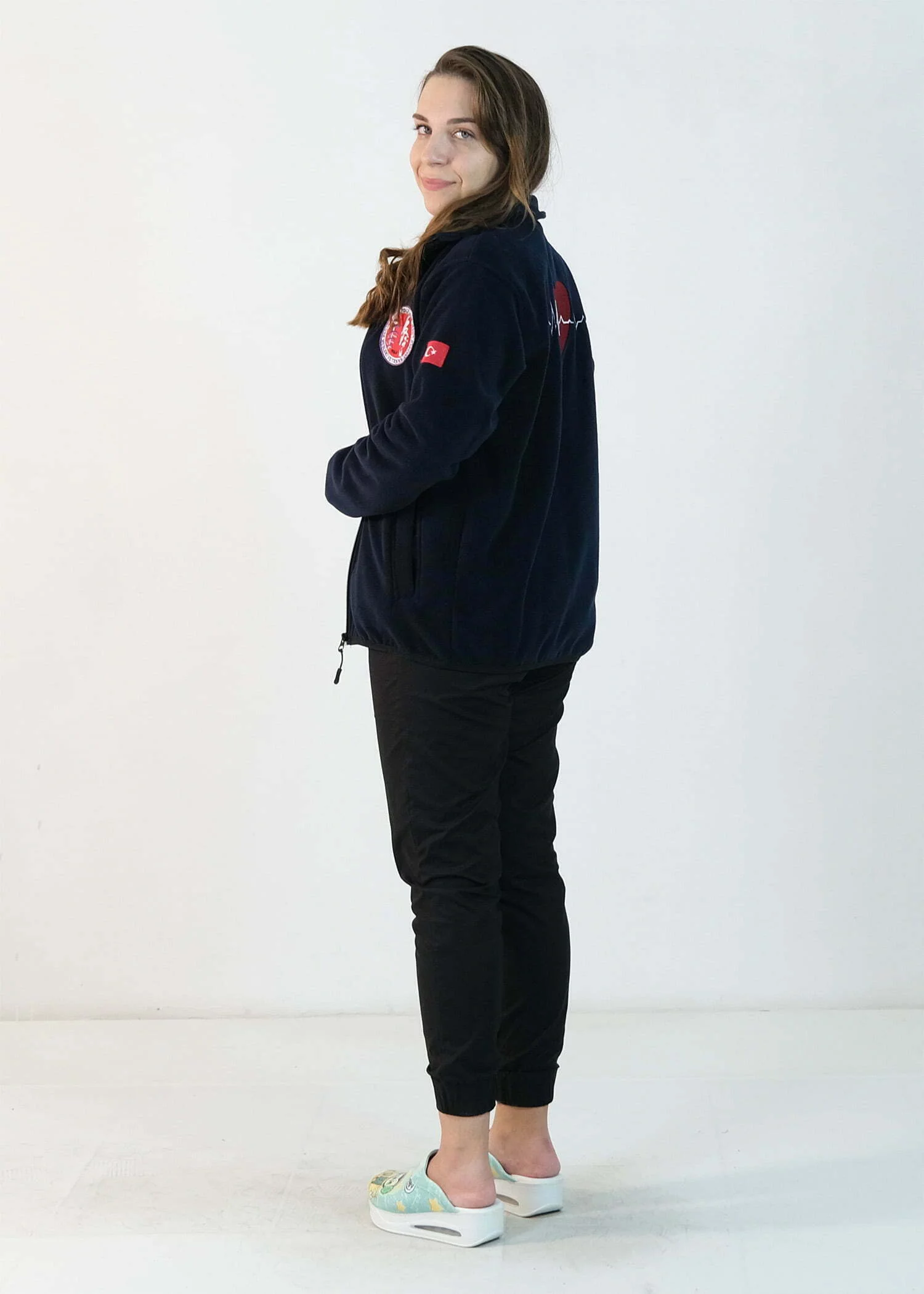 Kalp Ritimli Polar Ceket